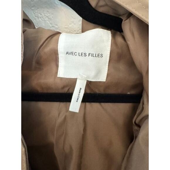 Avec Les Filles Oversize Water Resistant Trench Coat Fawn NWT Size S - Picture 3 of 7